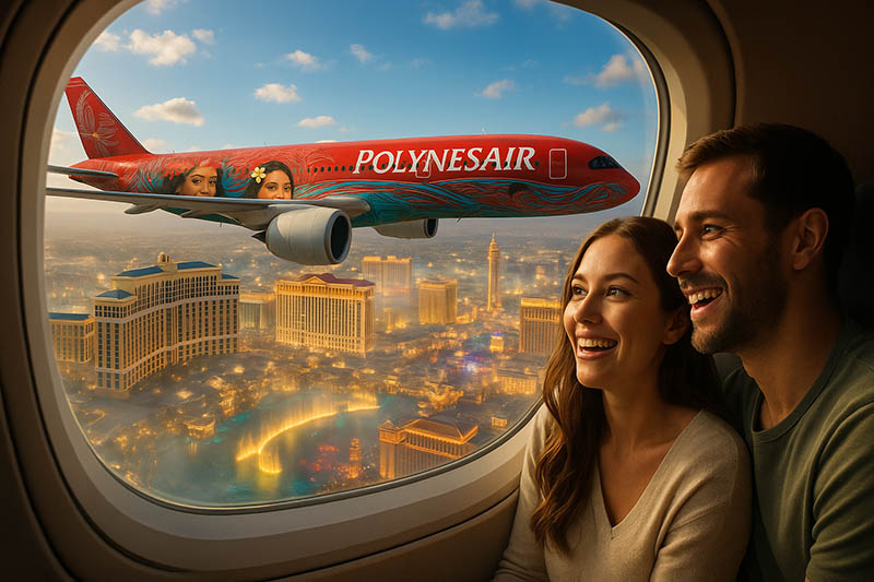 Arriver à Las Vegas avec Polynesair