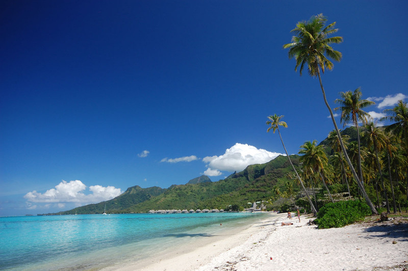 Plage de Temae à Moorea