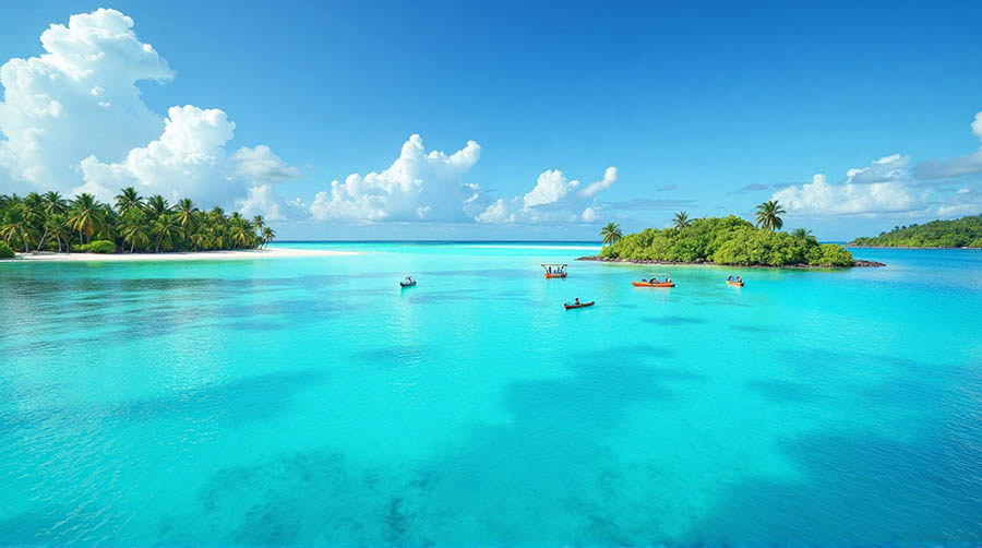 Magnifique lagon à Rangiroa
