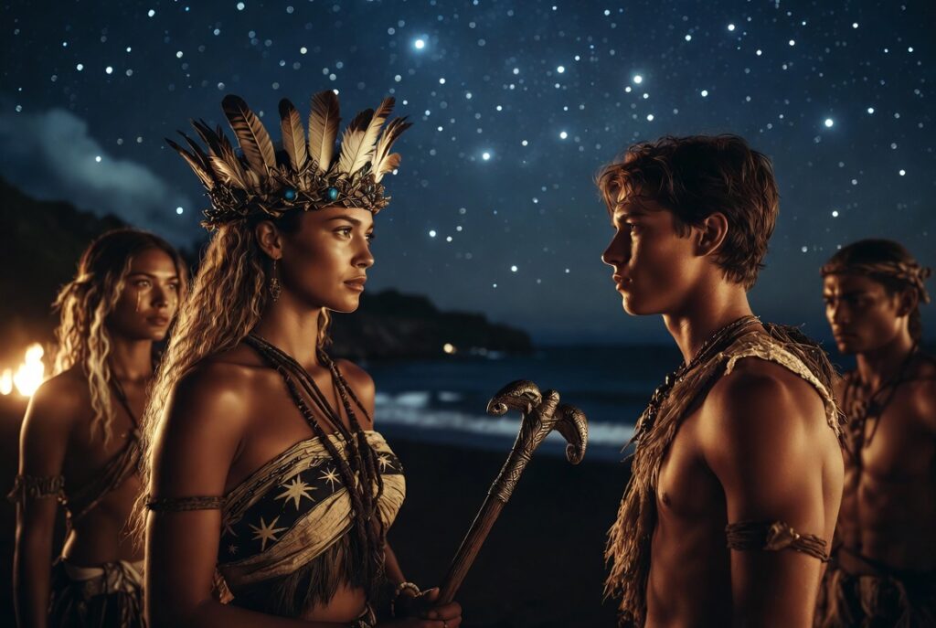 Maeva, Thomas, Teva - Les Secrets d'Amosia - rencontre avec la reine