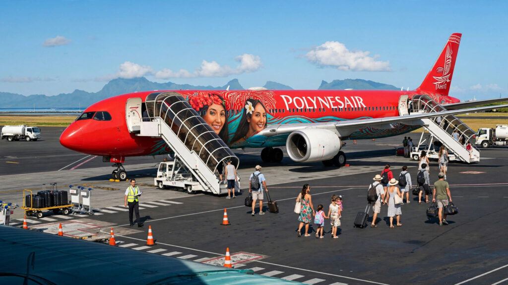 Embarquement Tahiti POLYNESAIR