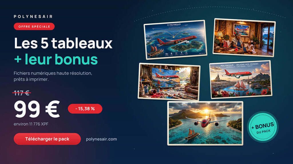 Polynesair promo 5 tableaux bonus